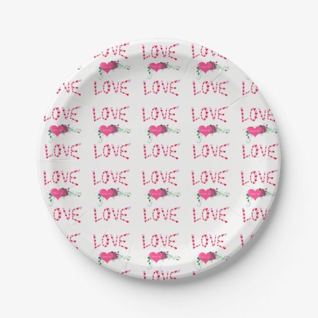 Paper plates Valentine's Day (Front)