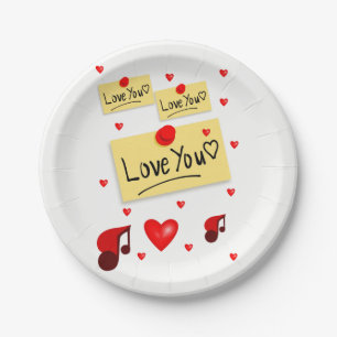 Paper plates Valentine's Day
