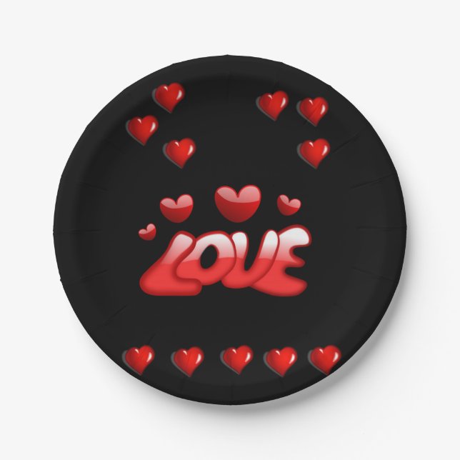 Paper plates Valentine's Day (Front)