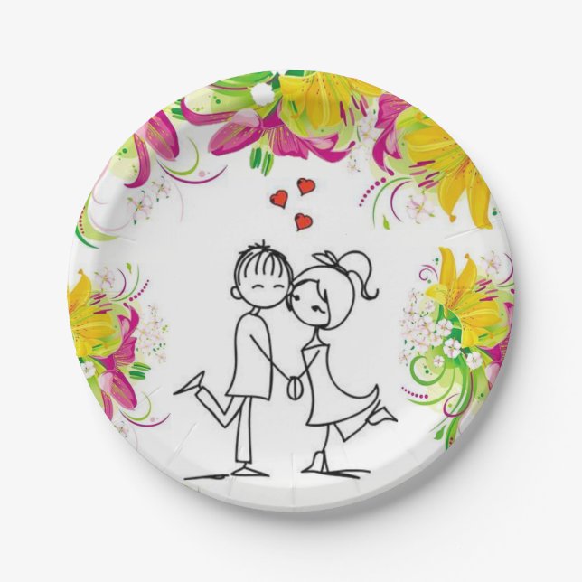 Paper plates Valentine's Day (Front)