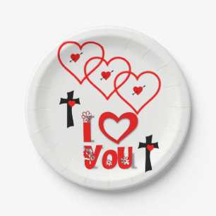 Paper plates Valentine's Day