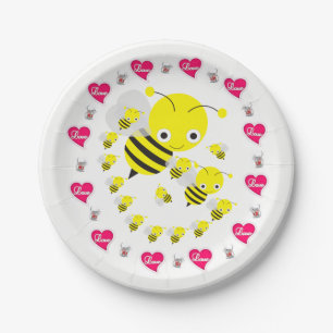 Paper plates Valentine's Day Bumblebee Mice