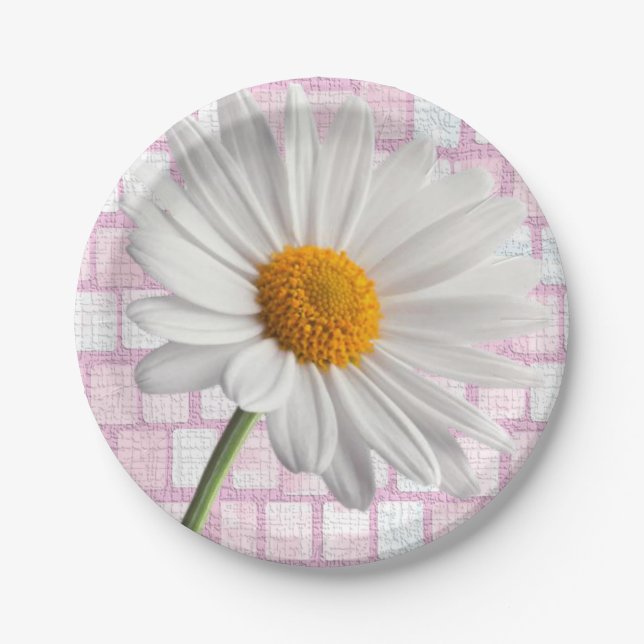 Paper plates Valentine's Day, Daisy (Front)