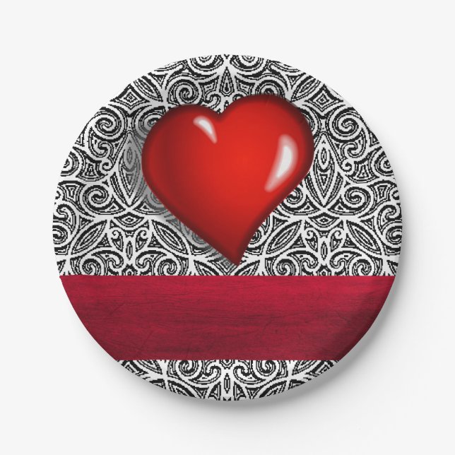 Paper plates Valentine's Day Heart (Front)
