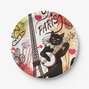 Paper plates Valentine's Day, Paris France