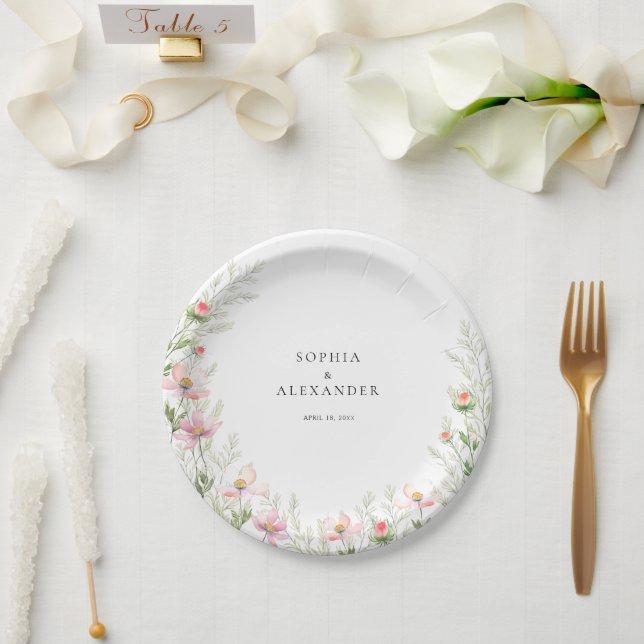 Paper Plates Wildflower Wedding  (Wedding)