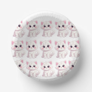 paper plates with kitty images