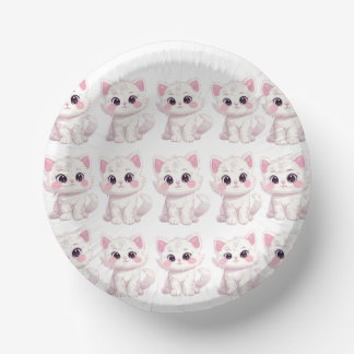 paper plates with kitty images