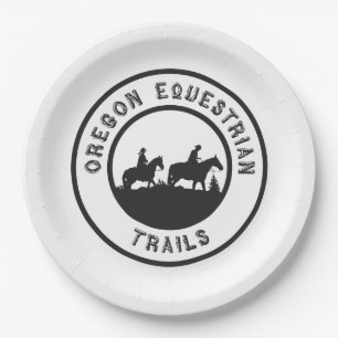 Paper plates with OET logo