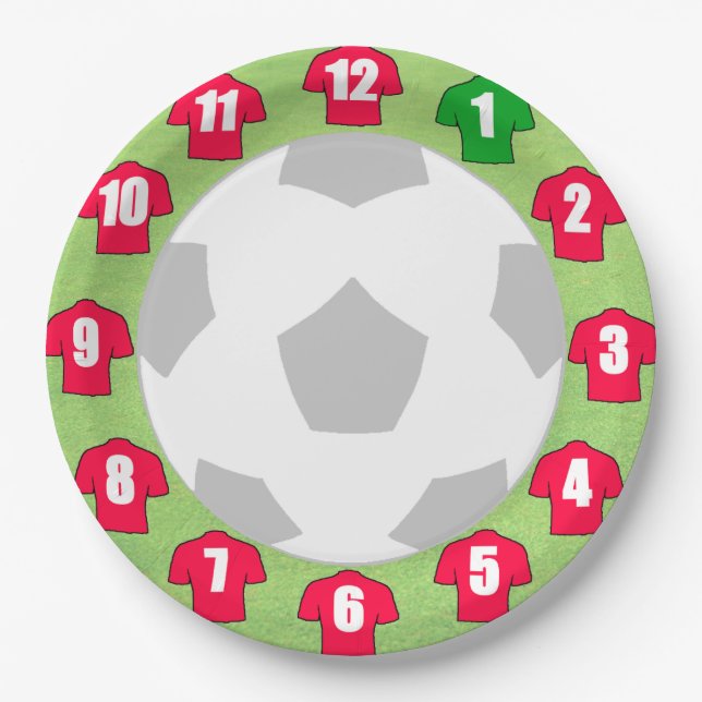 Paper Plates with Red Sport Shirts (Front)