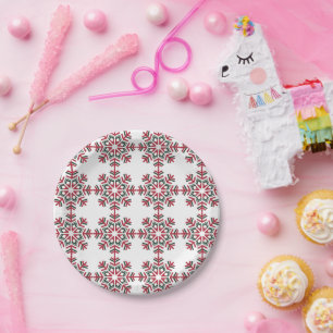 Paper plates with snowflakes