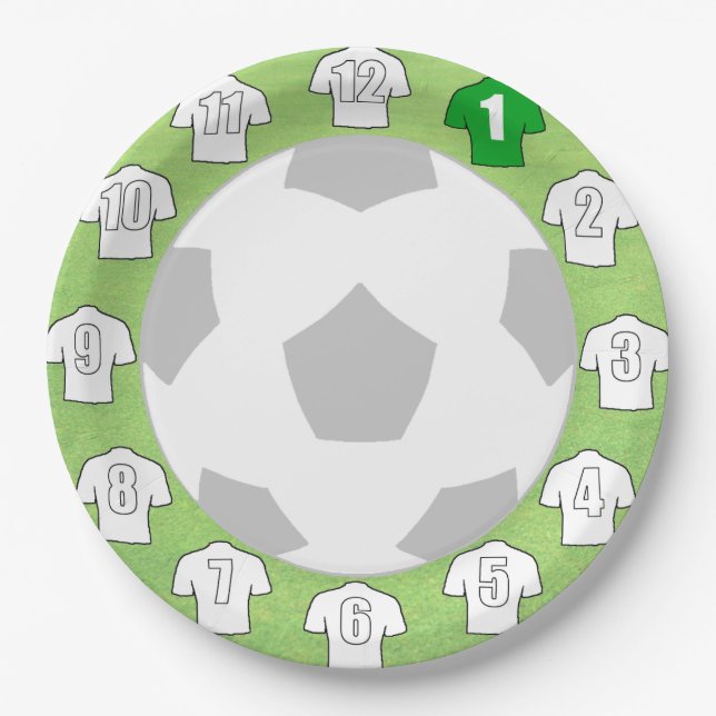 Paper Plates with White Sport Shirts (Front)