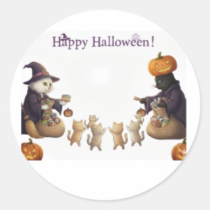 Paper&pukku happy halloween! classic round sticker
