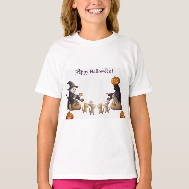 Paper&pukku happy halloween! T-Shirt (Front)