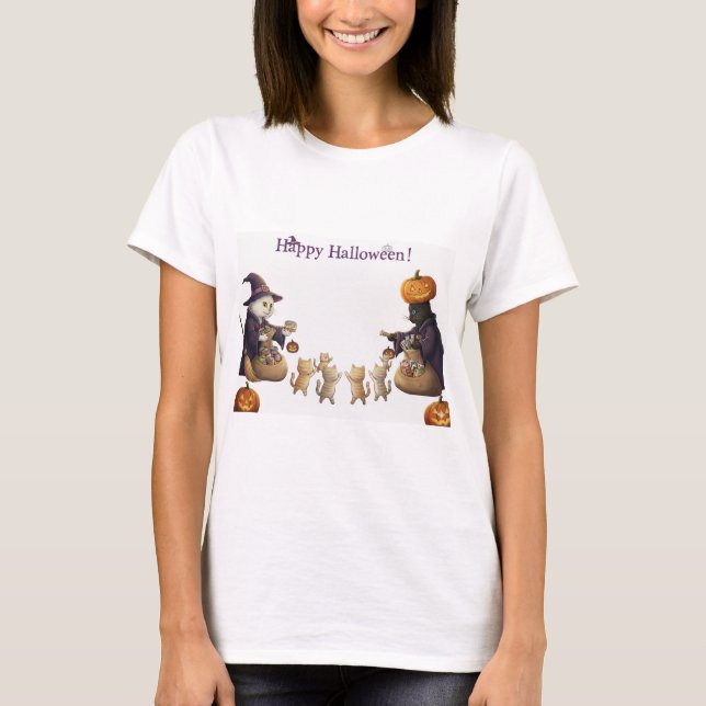Paper&Pukku happy halloween! T-Shirt (Front)