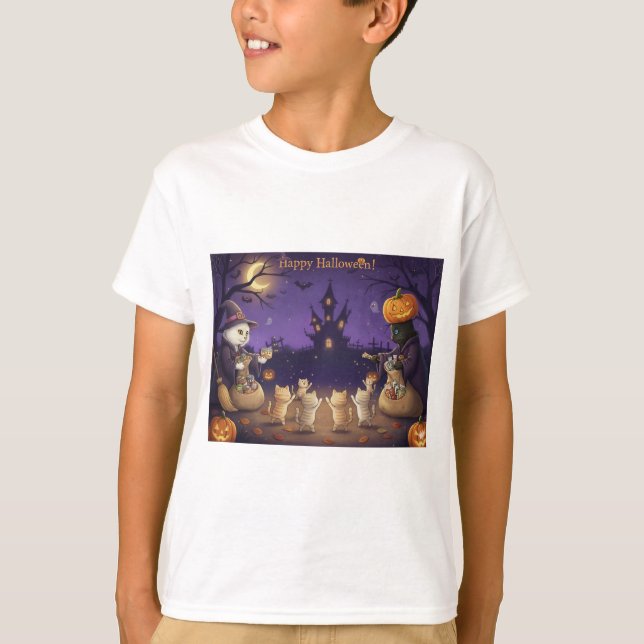 Paper&Pukku happy halloween! T-Shirt (Front)