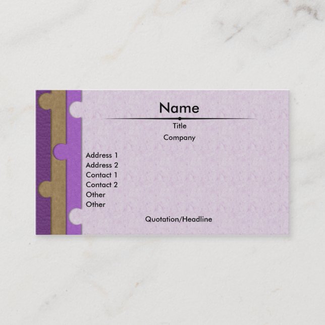 Paper Punch Business Card (Front)