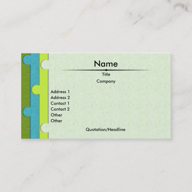 Paper Punch Business Card (Front)