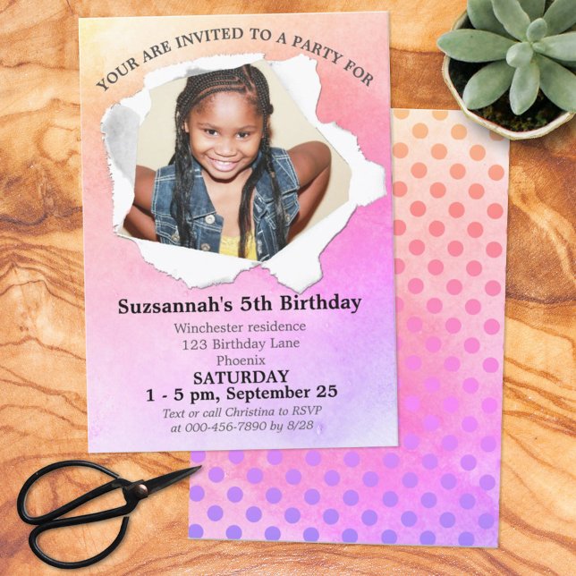 Paper Punch Shape Custom Photo Watercolor Template (Creator Uploaded)