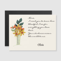 Paper Quilled Flowers All-Occasion Magnetic Card