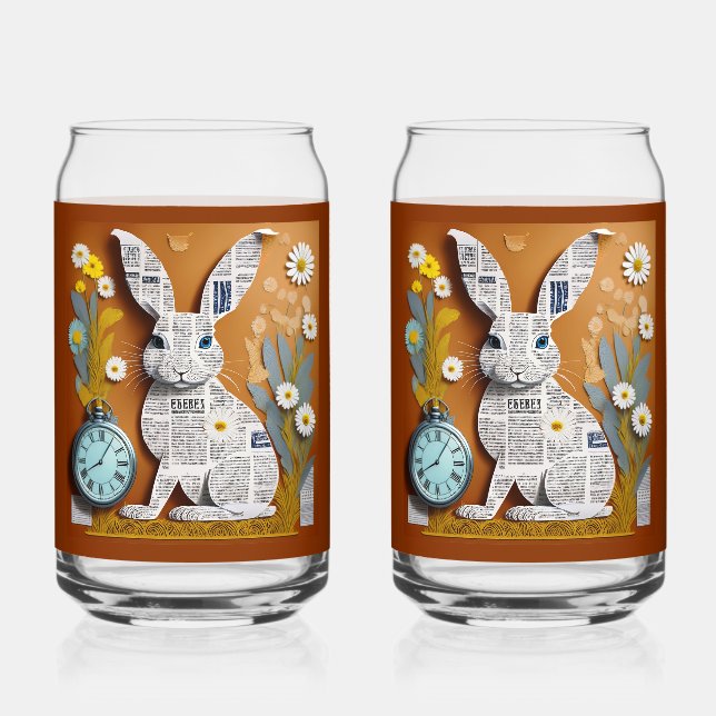 Paper Rabbit Soda Glass (Front)