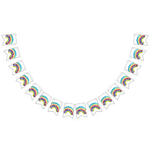 Paper rainbow bunting