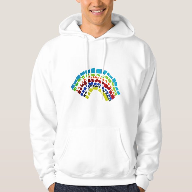 Paper rainbow hoodie (Front)