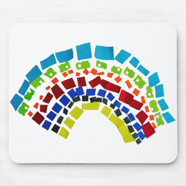 Paper rainbow mouse mat (Front)