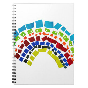 Paper rainbow notebook