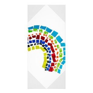Paper rainbow rack card