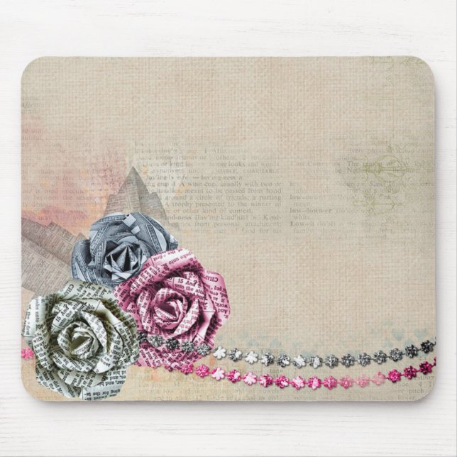 Paper Roses Mouse Mat (Front)
