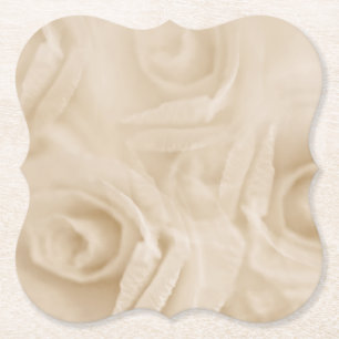 Paper Roses Sepia Coaster