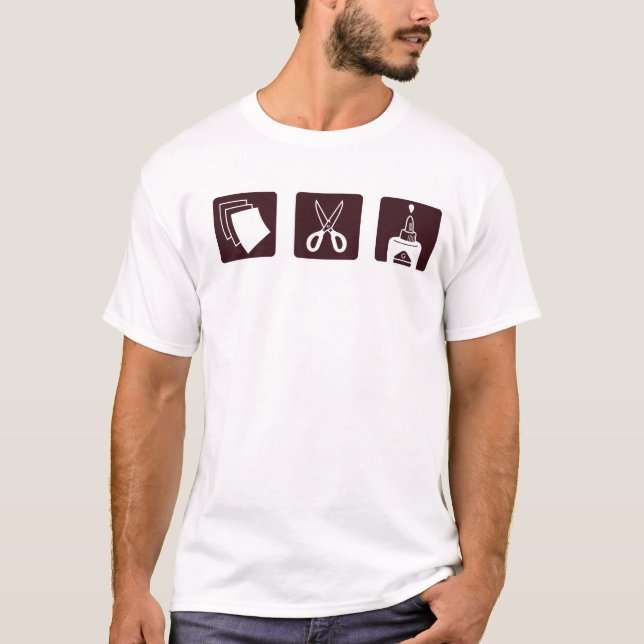 Paper Scissors Glue T-Shirt (Front)