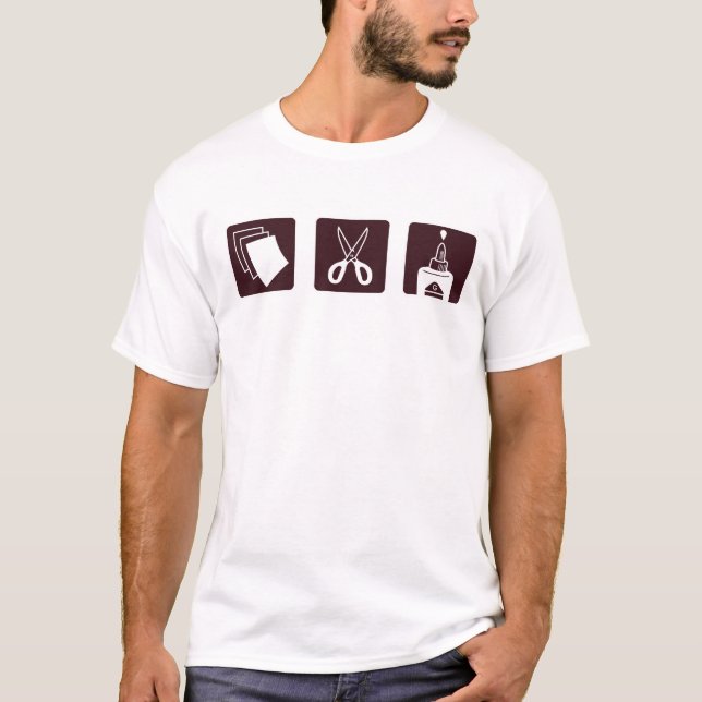 Paper Scissors Glue T-Shirt (Front)