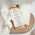 Paper Scroll Rustic Country Dinner Menu Card<br><div class="desc">This paper scroll rustic country dinner menu card is perfect for a simple wedding. This design features hand-painted light and brown paper scrolls,  evoking grace. 

This menu can be used for a wedding reception,  rehearsal dinner,  bridal shower or any event.</div>