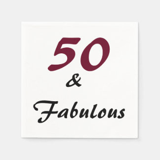paper serviettes for 50th birthday napkin