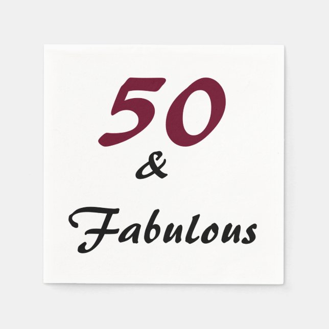 paper serviettes for 50th birthday napkin (Front)