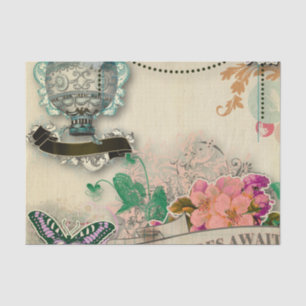 paper shabby chic, french country,vintage,worn,rus