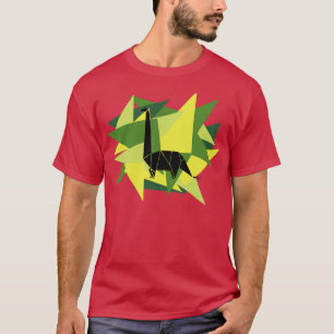 Paper Shards Origami Brontosaurus  T-Shirt