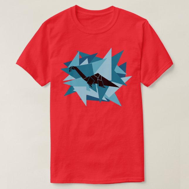 Paper Shards Origami Plesiosaurus1  T-Shirt (Design Front)