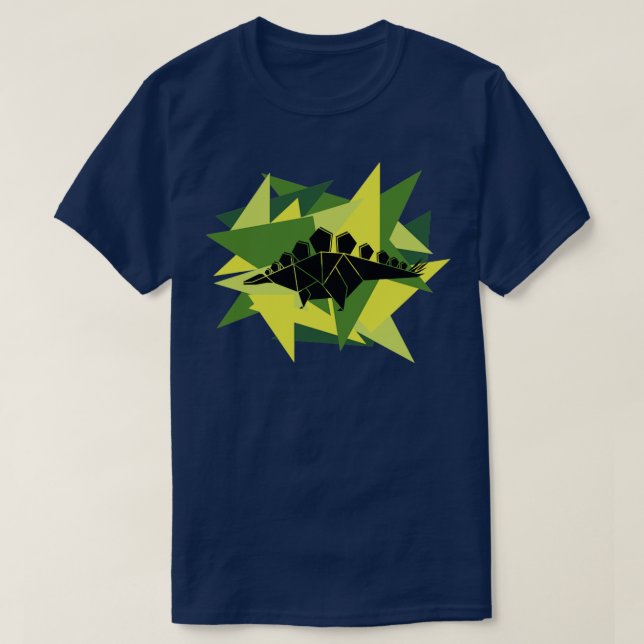 Paper Shards Origami Stegosaurus2  T-Shirt (Design Front)