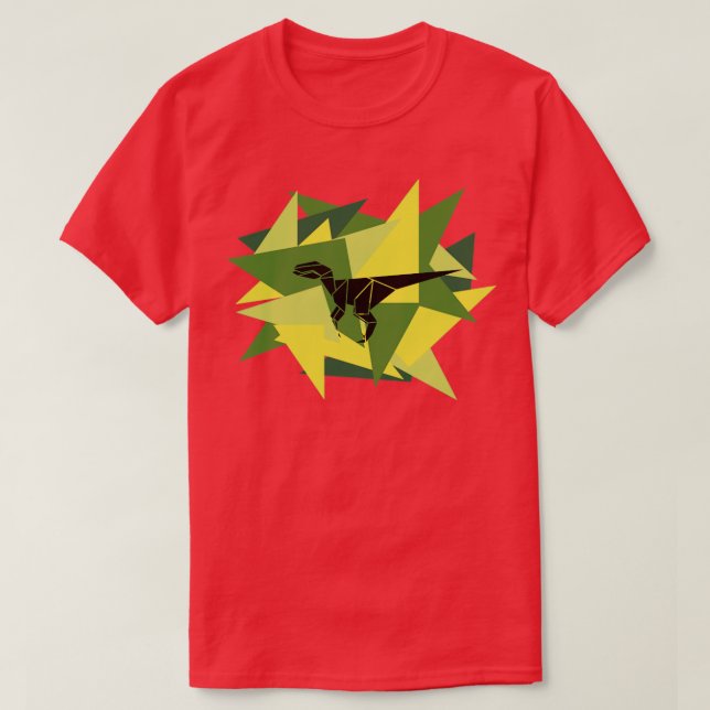 Paper Shards Origami Triceratops4  T-Shirt (Design Front)