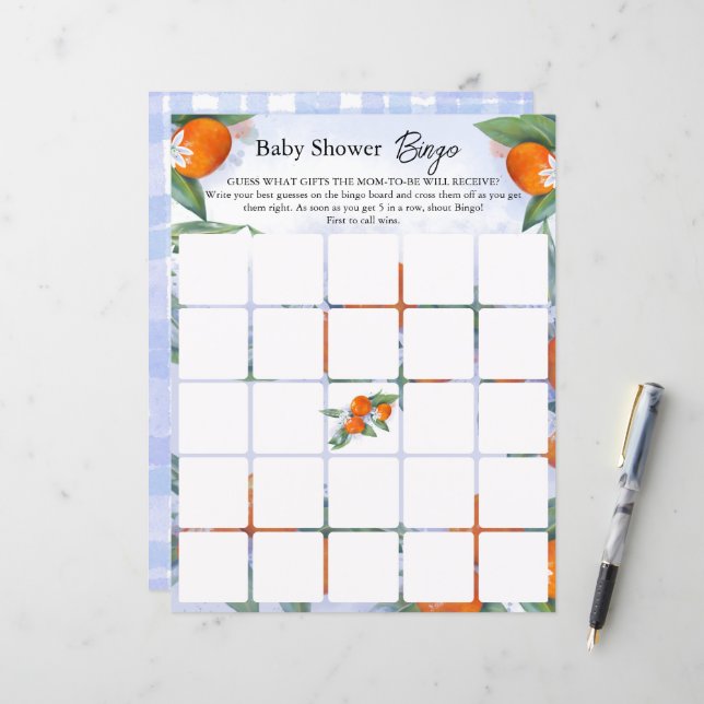 Paper Sheet game "Bingo"  (Front/Back In Situ)