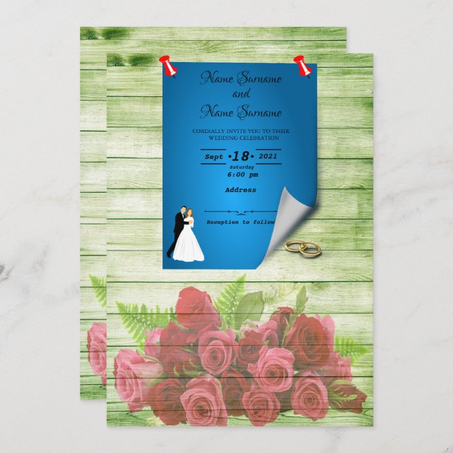 Paper sheet invitation (Front/Back)