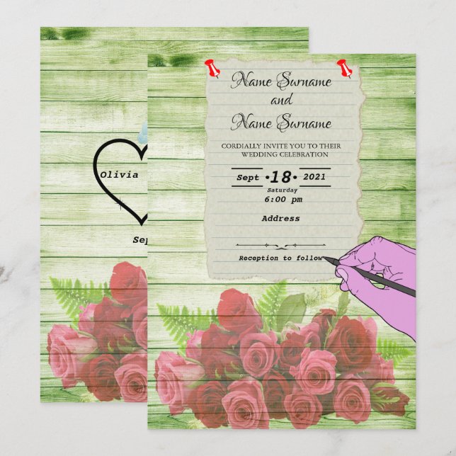 Paper sheet invitation (Front/Back)