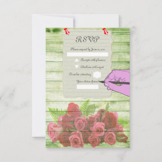 Paper sheet RSVP card