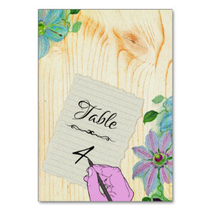 Paper sheet table number