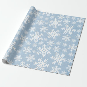 Paper Snowflake Blue Holiday Winter Pattern