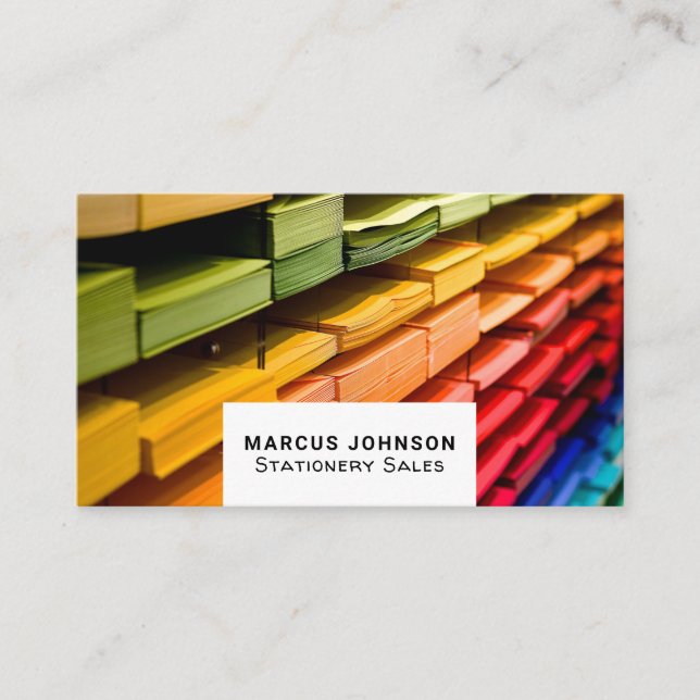 Paper, Stationery & Office Supplies, Stationer Business Card (Front)