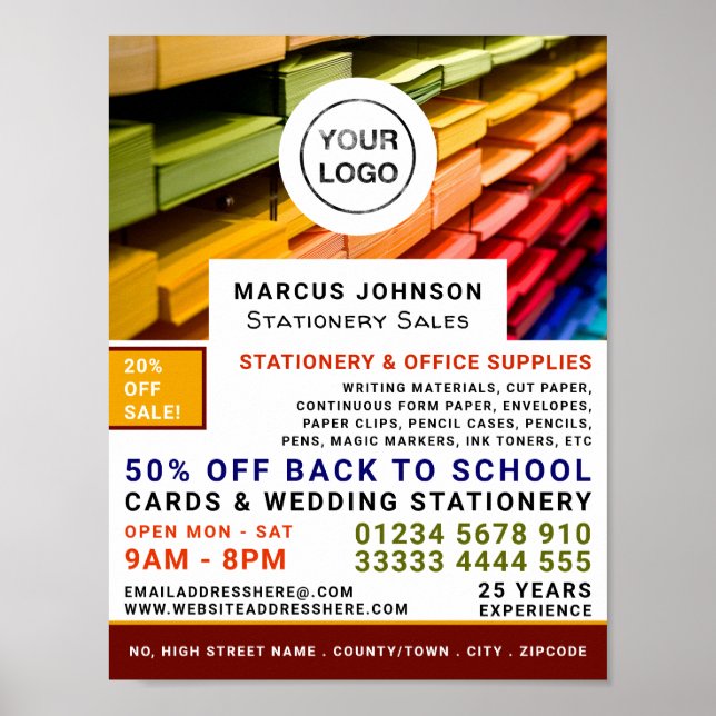 Paper, Stationery & Office Supplies, Stationer Poster (Front)